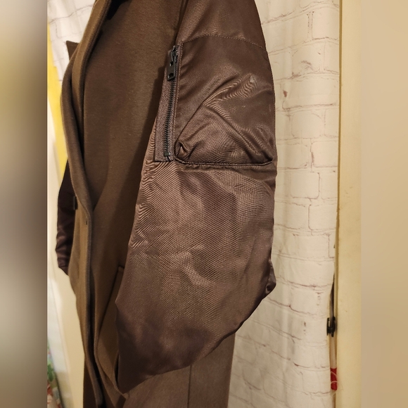 AllSaints "Paulah" Brown Wool Blend Double Breasted Long Coat Sz.US 6/38 EU $625 - Picture 10 of 12